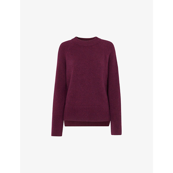 Whistles Side-split round-neck stretch-wool jumper