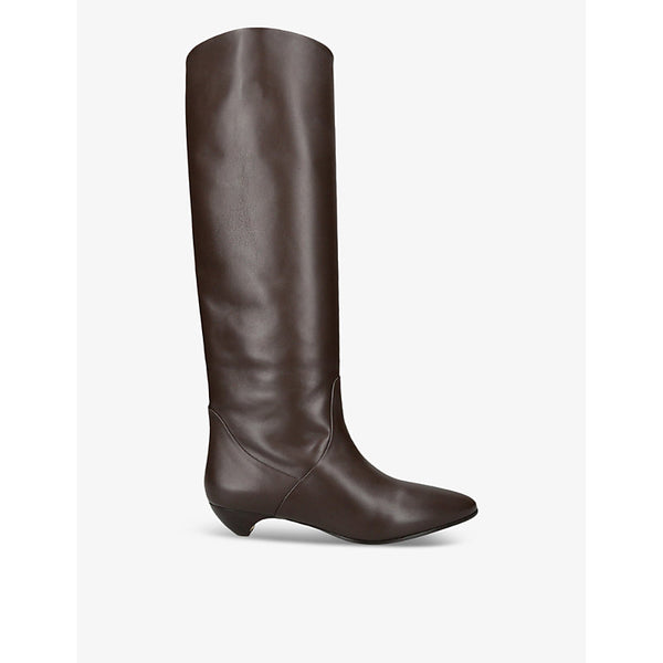 Le Monde Beryl Allegra leather knee-high heeled boots