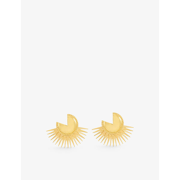 Rachel Jackson Electric Goddess Statement 22ct yellow gold-plated sterling-silver earrings