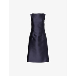 Alberta Ferretti Mikado sleeveless woven-blend midi dress | ALBERTA FERRETTI