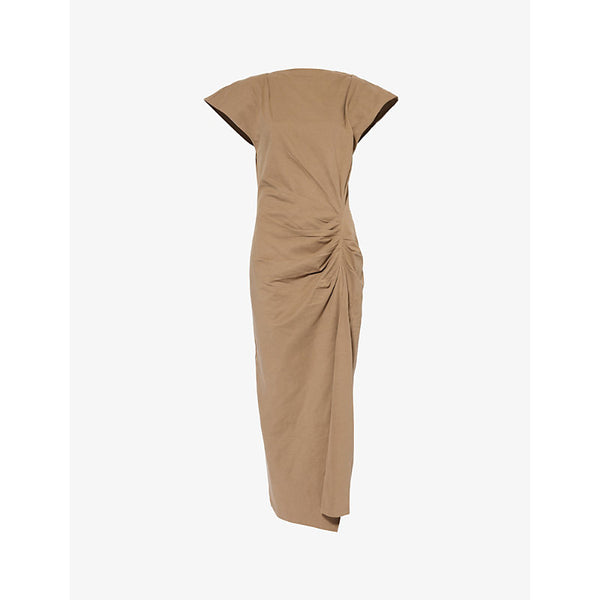 Isabel Marant Etoile Nadela Pleat-Waist Sleeveless Cotton-Jersey Maxi Dress