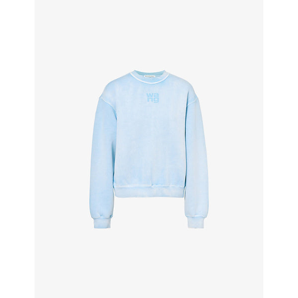 Alexander Wang Essential brand-print cotton-blend sweatshirt