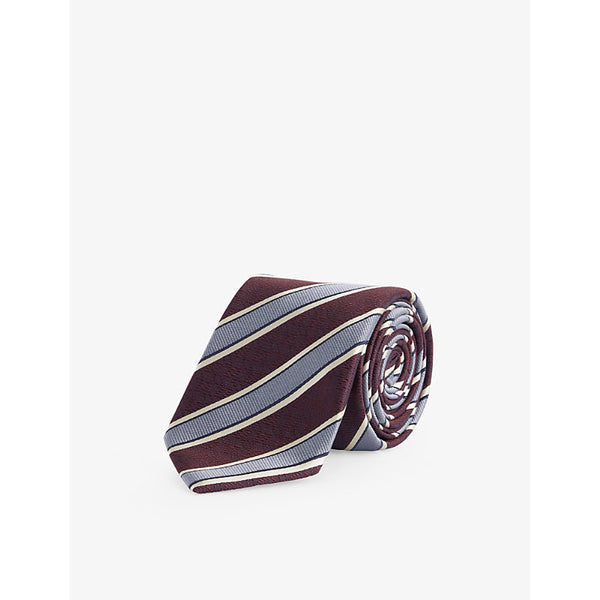 Valentino Garavani Valentie stripe-pattern silk-jacquard tie