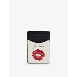 Duke & Dexter Kiss printed leather card holder | Duke & Dexter