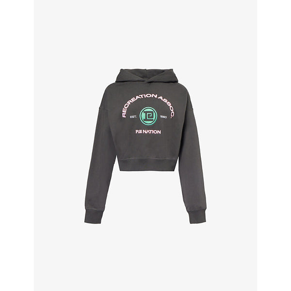 P.E Nation Crescent Logo-Embroidered Cotton Hoody