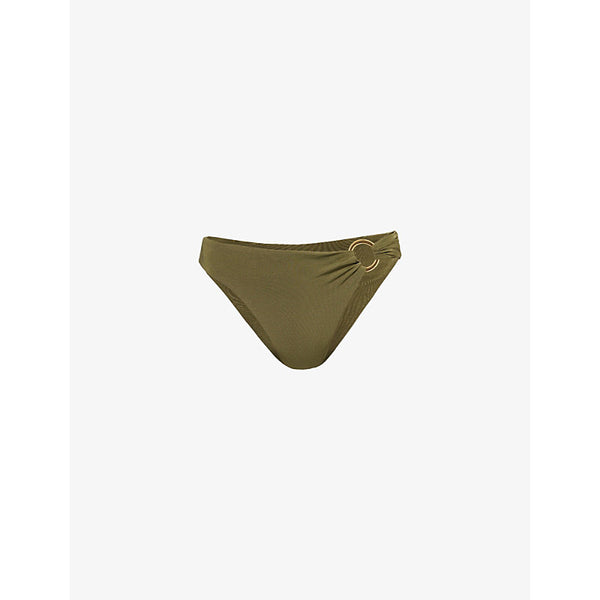 Away That Day Acapulco Ring-Hardware High-Cut Bikini Bottoms