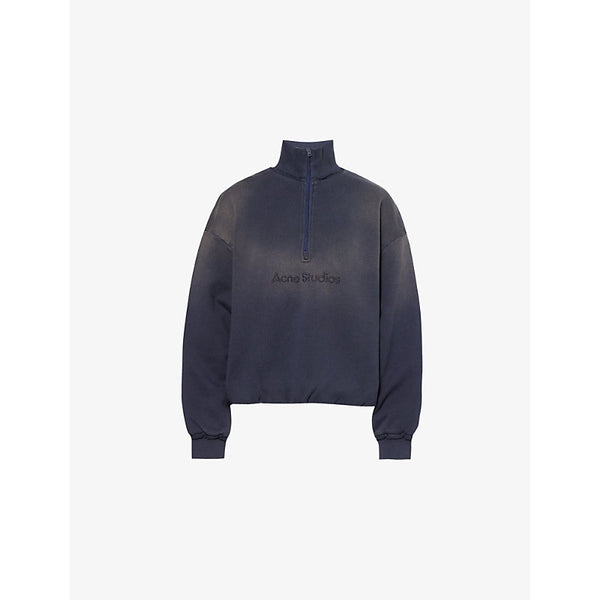 Acne Studios Logo-Embroidered Relaxed-Fit Cotton Sweatshirt