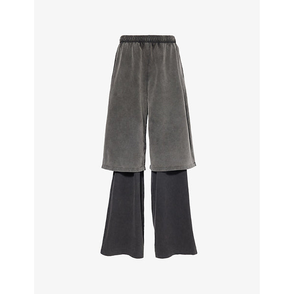 Acne Studios Layered straight-leg cotton jogging bottoms