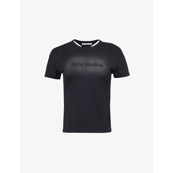 Acne Studios Logo-embroidered round-neck cotton T-shirt