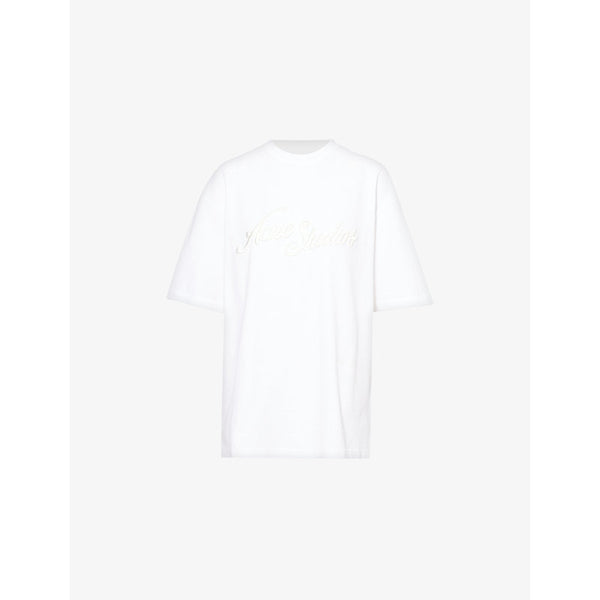 Acne Studios Logo-Embroidered Relaxed-Fit Piqué-Cotton T-Shirt