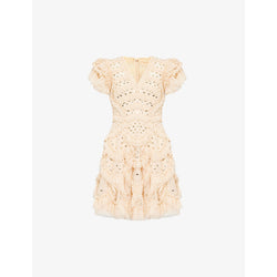 Needle And Thread Aurelie ruffled recycled-polyester mini dress | NEEDLE AND THREAD