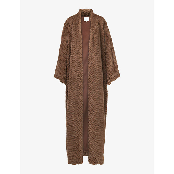 Leem Farwa relaxed-fit faux-fur coat