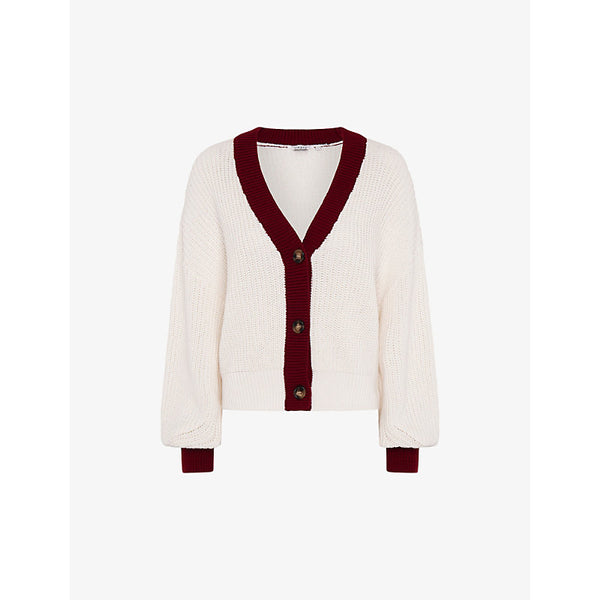 Omnes Hopper contrast-trim cotton-knit cardigan