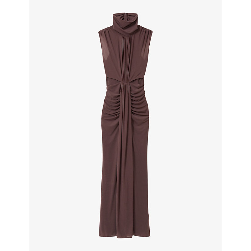 Reiss Daniella sleeveless stretch-woven maxi dress | REISS