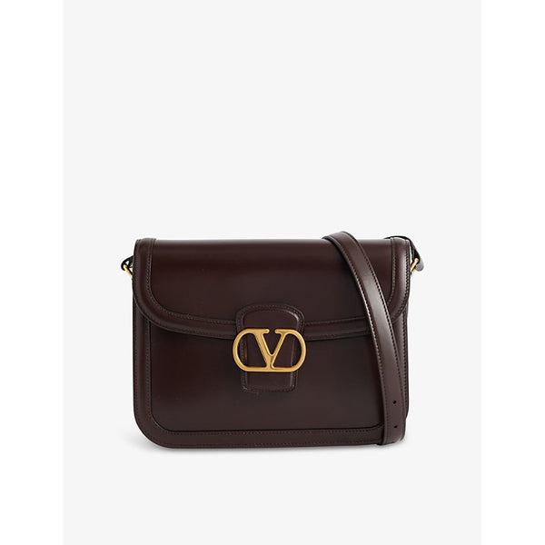 Valentino Garavani 9to5 Logo-Hardware Leather Shoulder Bag