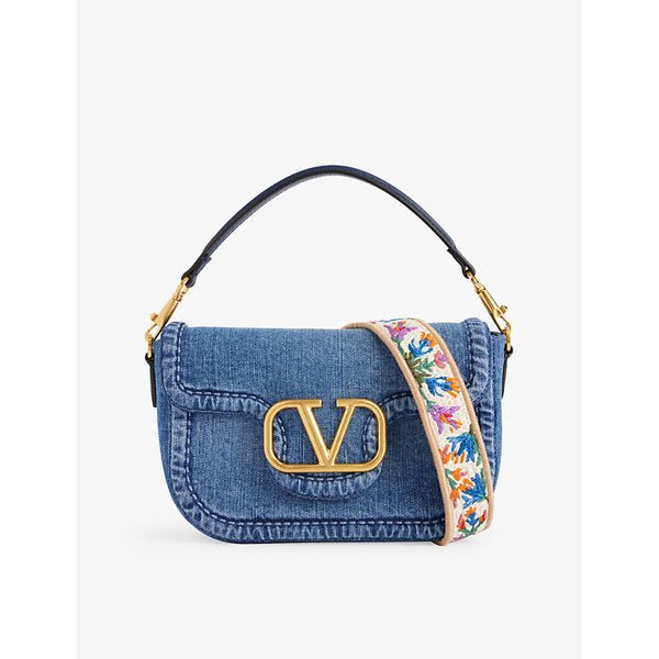 Valentino Garavani Alltime Vlogo denim shoulder bag