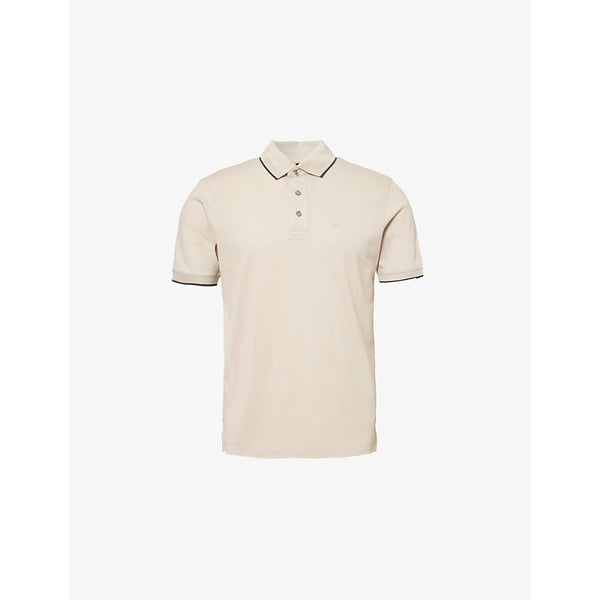 Emporio Armani Brand-Embroidered Short-Sleeve Cotton Polo Shirt