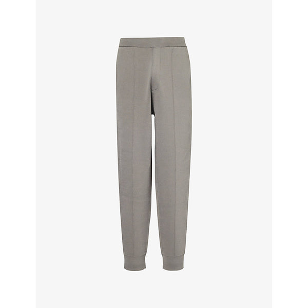 Emporio Armani Drawstring two-slip-pockets tapered-leg relaxed-fit knitted jogging bottoms