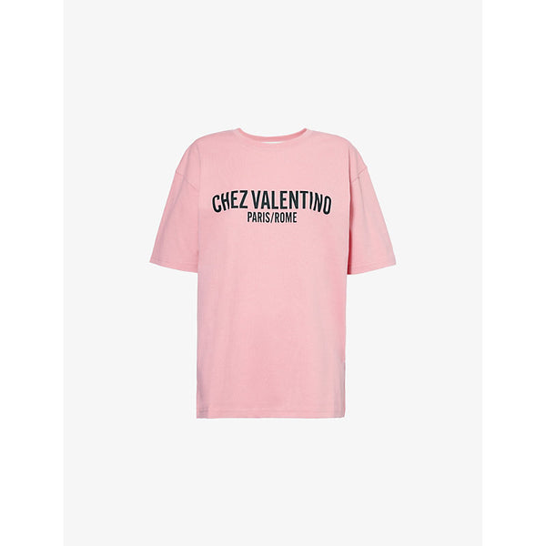 Valentino Garavani Chez Text-Print Relaxed Cotton-Jersey T-shirt