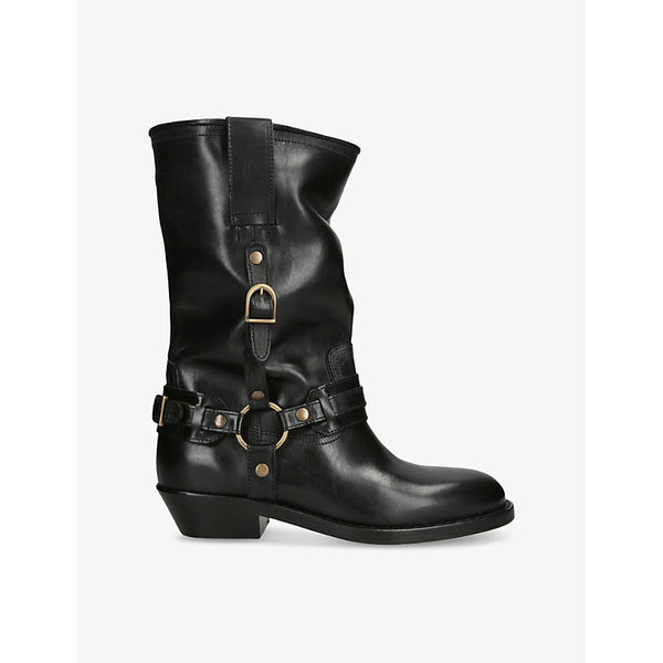 Isabel Marant Heiko Strap-Embellished Leather Ankle Boots