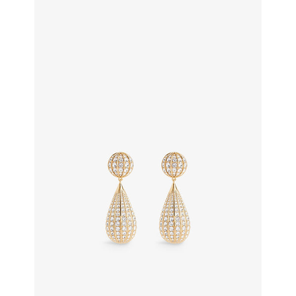 Valentino Garavani Poetiques Des Gouttes Swarovski Crystal and metal drop earrings