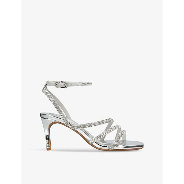 Kg Kurt Geiger Savanna Low2 crystal-strap heeled faux-leather sandals | Kg Kurt Geiger