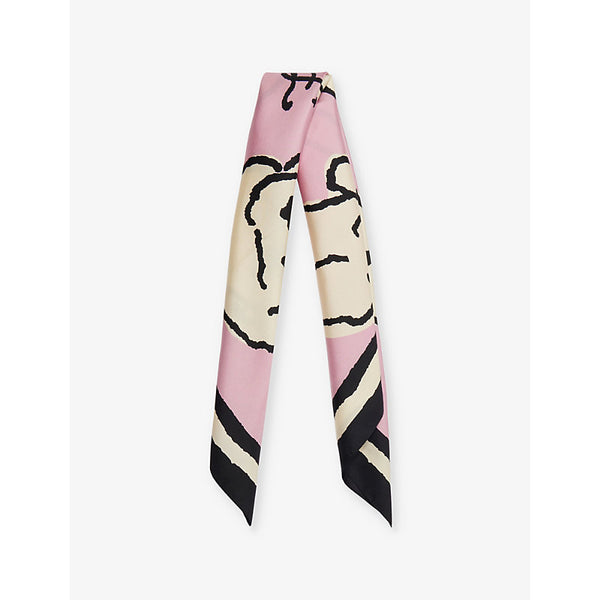 Golf Le Fleur Cherub printed square silk scarf