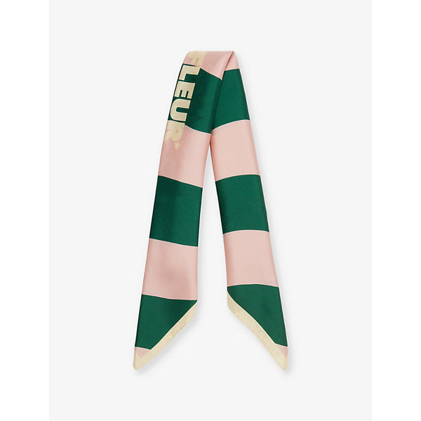 Golf Le Fleur Wavy stripe square silk scarf