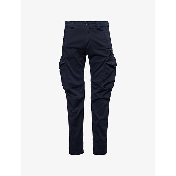 C.P. Company Logo-Patch Relaxed-Fit Stretch-Cotton Cargo Trousers