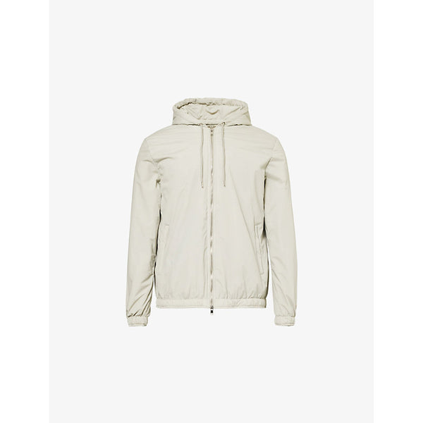 Arne Hooded two-zip-pockets relaxed-fit stretch-woven jacket