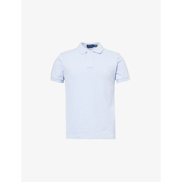 Polo Ralph Lauren Brand-Embroidery Short-Sleeves Slim-Fit Cotton-Piqué Polo Shirt