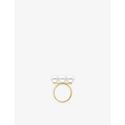 Tasaki Balance Neo yellow-gold and Akoya-pearl ring