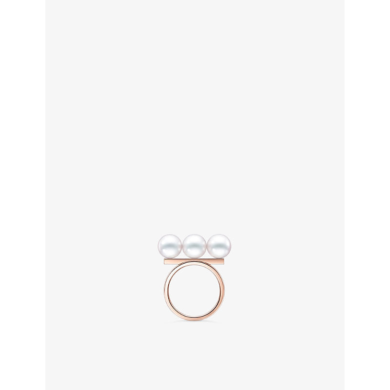 Tasaki Balance Neo rose-gold and Akoya-pearl ring