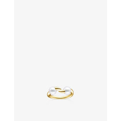 Tasaki Danger Fang 18ct yellow-gold and Akoya-pearl ring