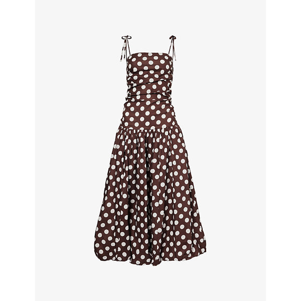 Amy Lynn Alexa polka-dot cotton-poplin midi dress | AMY LYNN