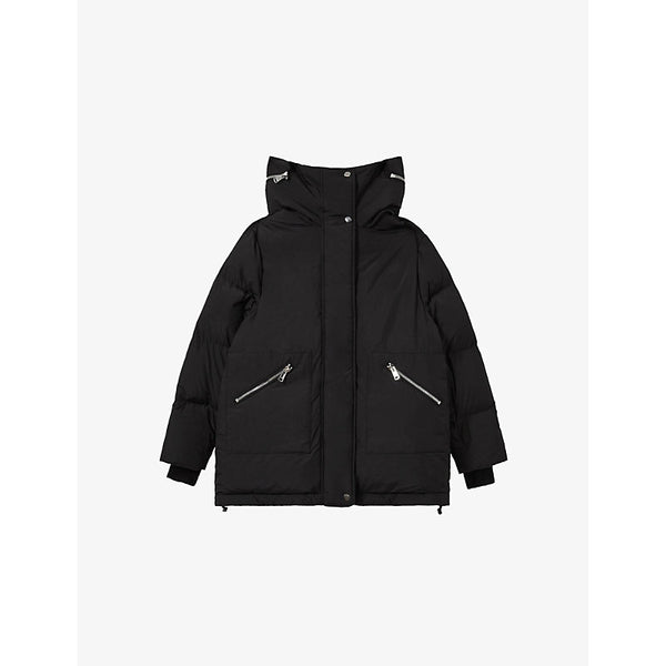 Reiss Lexie concealed-hooded quilted shell puffer coat