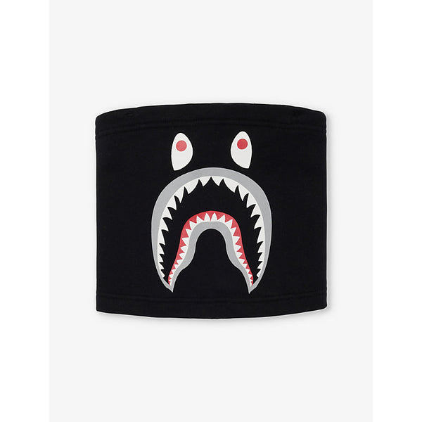 A Bathing Ape Shark Motif Cotton Neck Warmer