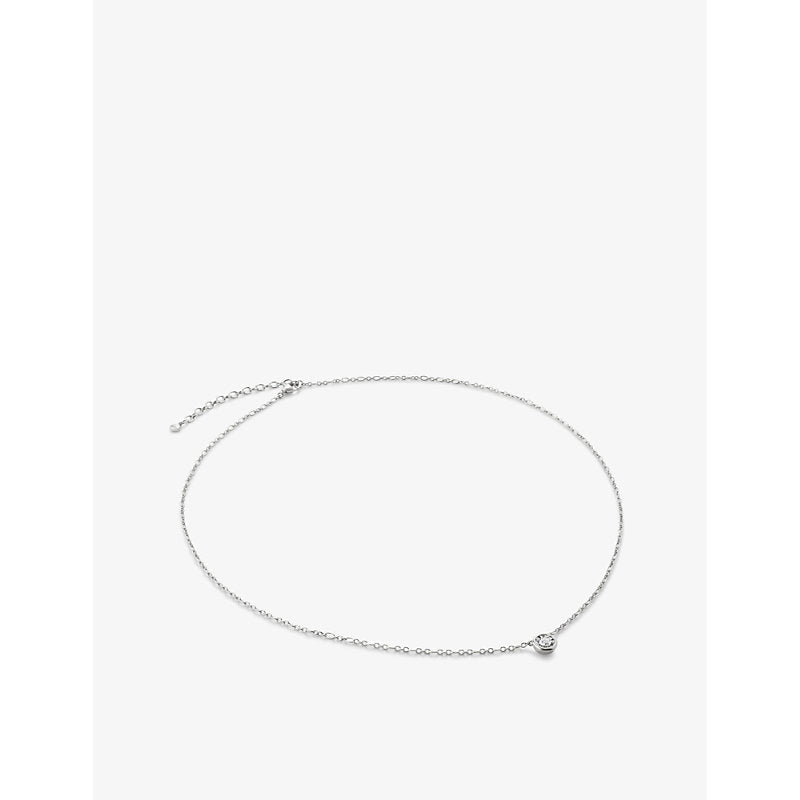 Monica Vinader Essentials large 925 sterling-silver and 0.073ct lab-grown diamond necklace