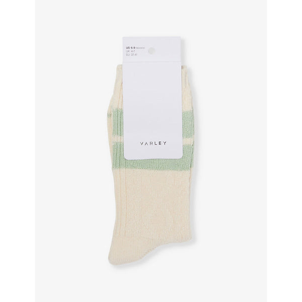 Varley Eagleson Soft Ribbed Cable-Knit Socks