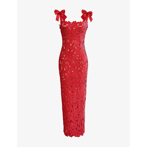 House of CB Tiff Velvet Lace Maxi Dress