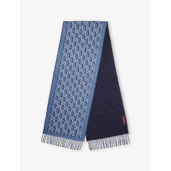 Gucci Lost Shadow GG-Monogram Wool Scarf