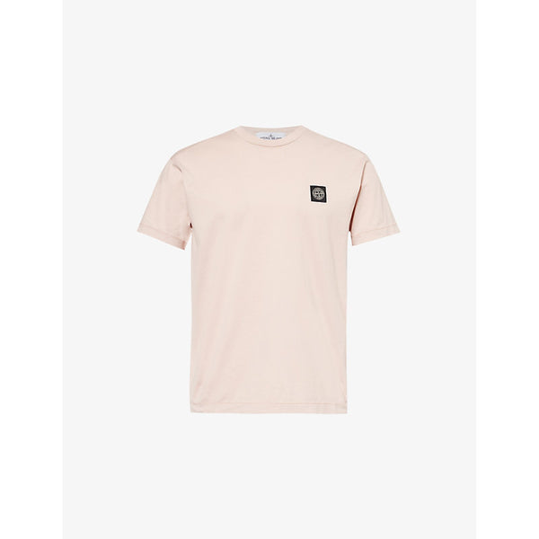 Stone Island Brand-Patch Short-Sleeves Relaxed-Fit Cotton-Jersey T-Shirt