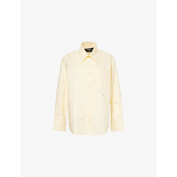 Hommegirls 70's Patch-Pocket Long-Sleeve Cotton Shirt