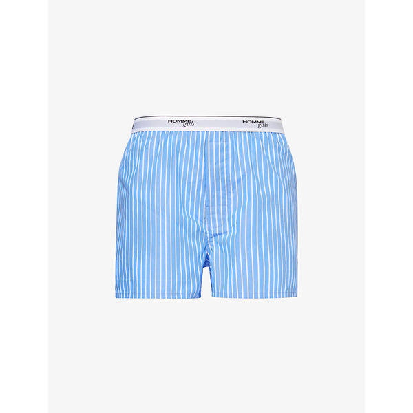 Hommegirls Striped-Pattern Cotton Boxer Shorts