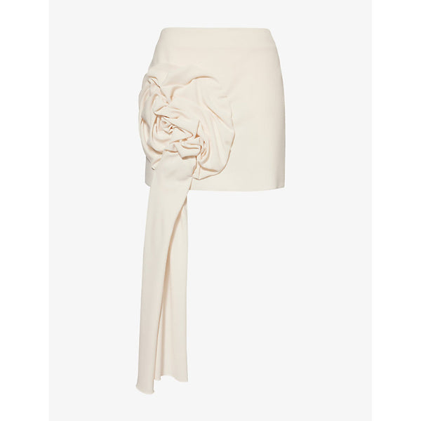 Marella Zulia Flower-Embroidered Jersey Mini Skirt