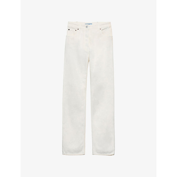 Prada Five-Pocket High-Rise Straight-Leg Denim Jeans