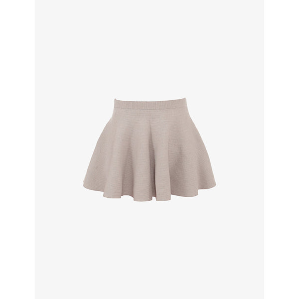 House of CB Fern Ribbed-Knit Mini Skirt