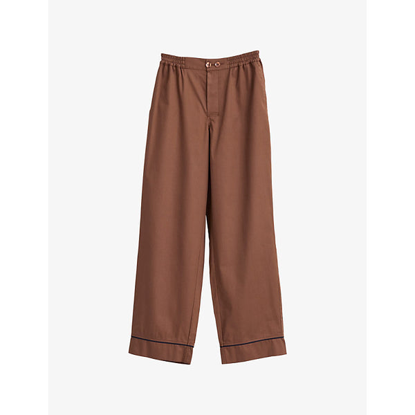 Hay Outline Contrast-Piping Cotton Pyjama Trousers