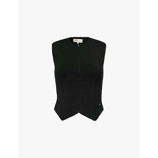 Stel Pointed-Hem Regular-Fit Knitted Waistcoat