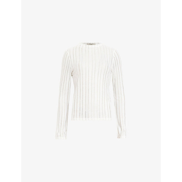 Allsaints Aki Long-Sleeve High-Neck Knitted Top